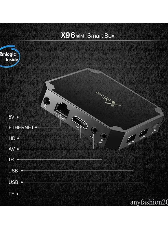 اكس 96 جهاز استقبال صغير يعمل بنظام أندرويد بدقة 4K باللون الأسود - Image 2